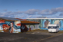 Iceland, Snaefellsnes Peninsula National Park, Hellissandur village, murals in the street art capital of Iceland.