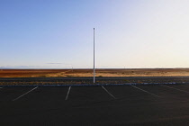 Iceland, Snaefellsnes Peninsula National Park, car park in flat coastal landscape in the autumn.