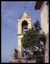 , N.E. Aegean, Lesvos, Molyvos.  Church bell tower.