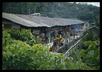 Malaysia, Borneo, Sarawak, Kapit, Iban Longhouse.