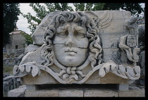 Turkey Didyma, Ruined carving of Medusa head.