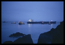 Wales, Dyfed, Environment, Sea Empress Oil Tanker.