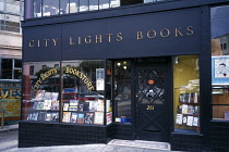 USA, California, San Francisco, City Lights Bookstore on Columbus Avenue, the first paperback bookstore in America, opened in 1953 and frequented by authors of the Beat Generation.