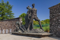 Ireland, County Kerry, Ballyseedy near Tralee, Memorial commemorating an atrocity in the Irish Civil War in 1923 in which eight anti-Treaty IRA prisoners were deliberately killed at a mined barricade...