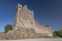 Ireland, County Kerry, Killarney, Ross Castle, 15th-century tower house and keep on the edge of Lough Leane in Killarney National Park, the ancestral home of the Clan O'Donoghue.