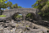 Ireland, County Kerry, Killarney, Old Weir Bridge at the Meeting of the Waters where Killarney's 3 lakes meet.