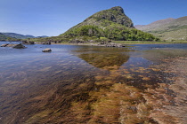 Ireland, County Kerry, Killarney, Eagles Nest mountain reflected in the Long Range.