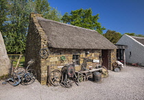 Ireland, County Kerry, Iveragh Peninsula, Ring of Kerry,  Glenbeigh, Kerry Bog Village Museum, The forge of Jack Bell O'Sullivan.