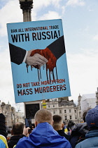 England, London, Westminster, Pro Ukraine demonstration.