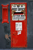 England, East Sussex, Hastings, Old Town, Antique wall mounted Royal Mail Post Box.