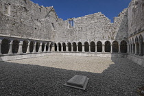 Republic of Ireland, County Limerick, Askeaton, 14th century Franciscan Friary, Cloister.