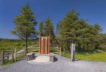 Republic of Ireland, County Sligo, Yeats Trail which is a signposted touring route with 14 locations in County Sligo that have close associations with the poet WB Yeats, sculpture of the poet as he ga...