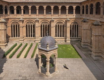 Spain, Castile and Leon, Salamanca, Convento de San Esteban, Dominican monastery in the Plateresque style built between 1524 to 1610, the Inner Courtyard with a shrine in the centre.