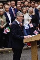 England, London, Westminster,  Keir Starmer entering 10 Downing Street as the new Labour Prime Minister 5th July 2024.