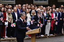 England, London, Westminster,  Keir Starmer entering 10 Downing Street as the new Labour Prime Minister 5th July 2024.