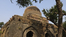India, Gujarat, Mandu, Mausoleum in the ghost town.