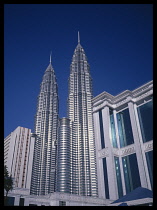 Malaysia, Kuala Lumpur, Petronas Towers & surrounding development .