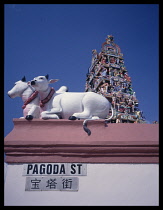 Singapore, Chinatown, South Bridge Road & Pagoda Street  Sri Mariamman Hindu Temple .