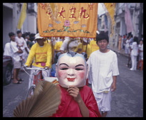 Thailand, Phuket, Chinatown  Parade at Mask Vegetarian Festival.