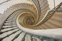 Spain, Galicia, Santiago de Compostela, Museo del Pueblo Gallego or Museum of Galician People, Spiral staircase.
