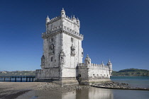 Portugal, Lisbon, Belem Tower, 16th-century fortification that served as a point of embarkation and disembarkation for Portuguese explorers and as a ceremonial gateway to Lisbon, the tower symbolizes...