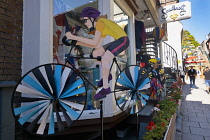 Canada, Quebec Province, Quebec City, Vieux Quebec, Old Quebec City, sports clothes shop on Rue de Petit-Champlain in Basse-Ville, or Lower Town