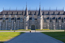 Canada, Quebec Province, Quebec City, Old Quebec or Vieux Quebec. The Armoury, which was the home of the Voltigeurs de Quebec, a reserve infantry unit.