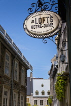 Canada, Quebec Province, Quebec City, Old Quebec City, Vieux Quebec. Hotel Lofts de Notre Dame in Place Royale in Basse-Ville, or Lower Town.