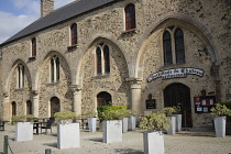 France, Manche, Bricquebec. L'hostellerie du Chateau.  Hotel build within the walls of the Chateau. Popular with parties and individuals visiting the Normandy D Day beaches.