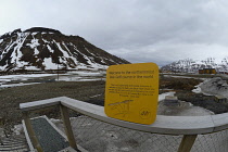 Norway, Svalbard, Longyearbyen, Disc Golf course.