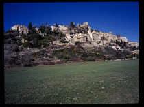 France, Rhone-Alps, Drome, Village, Montbrun, Les Bains, Early Springtime.