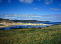 Scotland, North Highlands,  Mouth of river Naver, Torrisdale bay.
