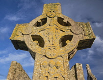 Republic of Ireland, County Offaly, Clonmacnoise, Cross of the Scriptures.