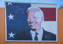 Republic of Ireland, County Mayo, Ballina, Mural of American President Joe Biden in his ancestral home of Ballina.