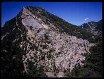 France, Drome, Le Craps, Massive rockfall from Pic da Luc.