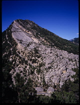 France, Drome, Le Craps, Massive rockfall from Pic da Luc.