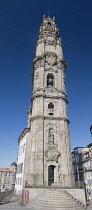 Portugal, Porto, Facade of the Torre de Clerigos.