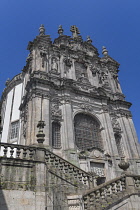 Portugal, Porto, Facade of Igreja dos Clerigos or Church of the Clergymen.