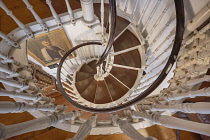 Portugal, Porto, 18th century Igreja do Carmo or The Carmo Church, Spiral staircase.