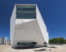 Portugal, Porto, Casa de la Musica music hall designed by architect Rem Koolhaas and opened in 2005.
