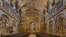 Portugal, Porto, 15th century Igreja de Santa Clara or Church of Santa Clara covered in gold and polychrome.