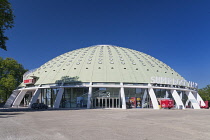 Portugal, Porto, Jardim do Palacio de Cristal or Crystal Palace Gardens, Super Bock Arena formerly Pavilhao Rosa Mota built in 1951 on the site of the original Crystal Palace which despite much opposi...