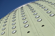 Portugal, Porto, Jardim do Palacio de Cristal or Crystal Palace Gardens, Roof detail of the Super Bock Arena formerly Pavilhao Rosa Mota built in 1951 on the site of the original Crystal Palace which despite much opposition was demolished.