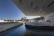 France, Provence, Marseille, Marseille Cathedral from the underneath the canopy of Cosquer Mediterranee.