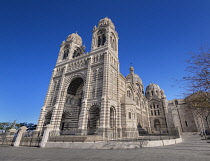 France, Provence, Marseille, Marseille Cathedral or the Cathedral of Sainte Marie Majeure or in English Cathedral of the Major built btween 1852 and 1893.