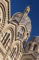 France, Provence, Marseille, Dome of Marseille Cathedral or the Cathedral of Sainte Marie Majeure or in English Cathedral of the Major built btween 1852 and 1893.