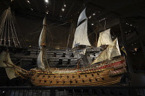 Seden, Stockholm, Vasa Musuem, Model of the Warship Vasa, Capsised 1628 on maiden voyage.