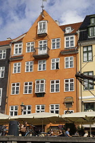 Denmark, Copenhagen, Nyhavn Historic quay and warehouses. Restaurant district
