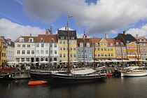 Denmark, Copenhagen, Nyhavn Historic quay and warehouses. Restaurant district