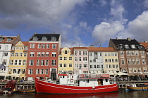 Denmark, Copenhagen, Nyhavn Historic quay and warehouses. Restaurant district